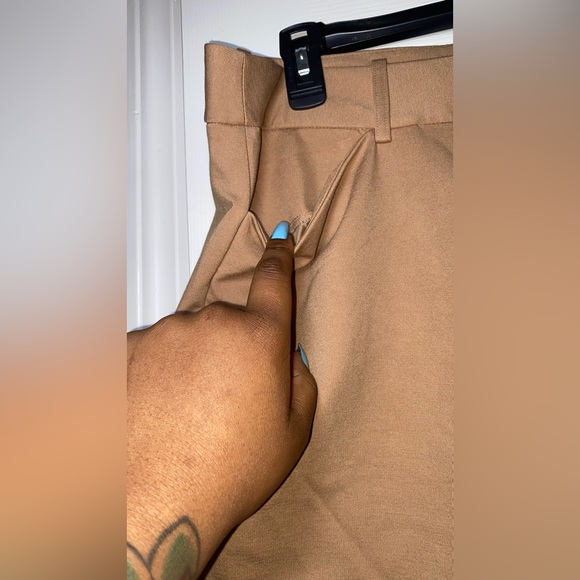 Women’s Plus Liz Claiborne Pants Emma Ankle Length Mid-Rise Signature Caramel - Picture 3 of 10